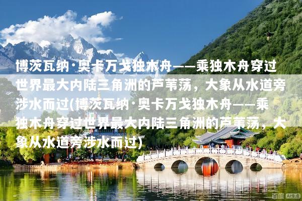 博茨瓦纳·奥卡万戈独木舟——乘独木舟穿过世界最大内陆三角洲的芦苇荡，大象从水道旁涉水而过(博茨瓦纳·奥卡万戈独木舟——乘独木舟穿过世界最大内陆三角洲的芦苇荡，大象从水道旁涉水而过)